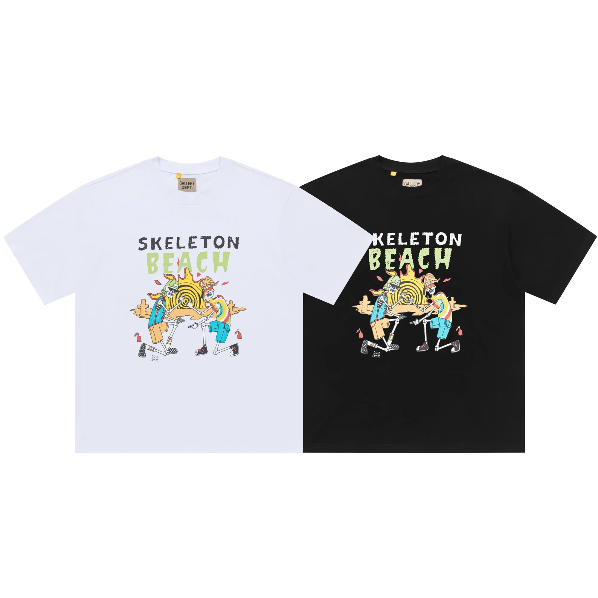 Model D133 Gallery dept American trendy brand printed high street short-sleeved T-shirt. It adopts digital direct printing printing technology and is shaped at high temperature. It is soft, comfortable and breathable. It weighs 240 grams and does not pill, fade or deform. S to XL, p106